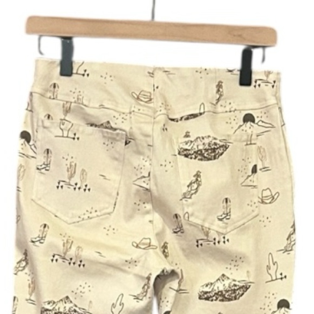 Rockin’ C Western Print Pull-on Stretch Bell Bottom Pants Size Medium - Picture 6 of 11